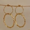 Gouden 2-loops oorbellen / dubbele creolen – minimalistisch & boho