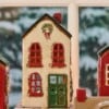 Keramieken Huisje Hoog Wit Kerstkrans
