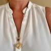 Ketting goldplated met wax koord