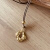 Ketting goldplated met wax koord