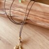 Ketting goldplated met wax koord