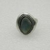 Losange Seashell Geoxideerde zilverkleurige ring