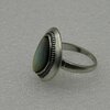 Losange Seashell Geoxideerde zilverkleurige ring