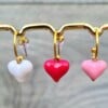 Oorbellen love hart gekleurd