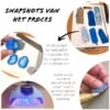 Ring faux agate blauw - verstelbaar