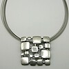 Squarred ketting met zilverkleurige hanger