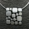 Squarred ketting met zilverkleurige hanger