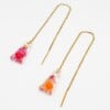 Threader Oorbellen met Toelopende Hangers met Echte Bloemen uit Utrecht (The Blossom Chapter)
