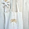 Totebag * big shopper of beachbag met palmboom of bisous