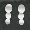 Triple Oval Disc : Zilveren knoop oorbellen