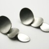Triple Oval Disc : Zilveren knoop oorbellen