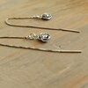 Unieke zilveren ear threads Roosjes