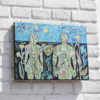 Vrouw en man - acrylschilderij op canvas doek