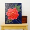 Acryl Schilderij, Chinese Bloem, Bladeren en Lijnen