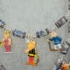 De Galliers ; Asterix & Obelix, een handgemaakte unieke ketting van vintage figuurtjes