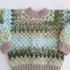 Gehaakt baby vestje | Beige, Blauw en groen camo