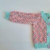 Gehaakt baby vestje | Mintgroen en lila gemêleerd