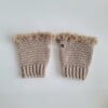Gehaakte handschoenen - gehaakte vingerloze handschoenen | Beige
