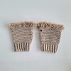 Gehaakte handschoenen - gehaakte vingerloze handschoenen | Beige