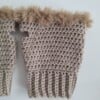 Gehaakte handschoenen - gehaakte vingerloze handschoenen | Beige