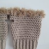 Gehaakte handschoenen - gehaakte vingerloze handschoenen | Beige