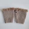 Gehaakte handschoenen - gehaakte vingerloze handschoenen | Beige