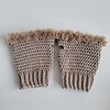 Gehaakte handschoenen - gehaakte vingerloze handschoenen | Beige
