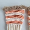 Gehaakte handschoenen - gehaakte vingerloze handschoenen | Crème, pasteloranje en beige