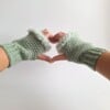 Gehaakte handschoenen - gehaakte vingerloze handschoenen | Sagegroen