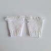 Gehaakte handschoenen - gehaakte vingerloze handschoenen | Wit