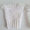 Gehaakte handschoenen - gehaakte vingerloze handschoenen | Wit