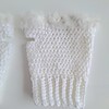Gehaakte handschoenen - gehaakte vingerloze handschoenen | Wit