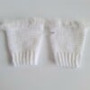 Gehaakte handschoenen - gehaakte vingerloze handschoenen | Wit