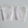 Gehaakte handschoenen - gehaakte vingerloze handschoenen | Wit