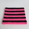 Gehaakte muts | Zwart en neon roze