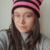 Gehaakte muts | Zwart en neon roze