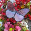 Glas in lood vlinder paars/roze