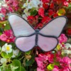 Glas in lood vlinder wit/roze