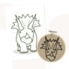 Handgemaakte Cadeau-, Decoratie set Terry Triceratops | Dinokamer decoratie