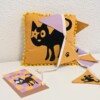 Handgemaakte decoratie-/ cadeauset met Hoshi de Kat | 2-delig met gratis kaart!