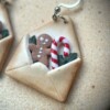 Kerst envelop oorbellen