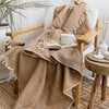 Ladira 100% Wol Plaid – Beige – 130×170 cm