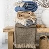 Ladira 100% Wol Plaid – Beige – 130×170 cm
