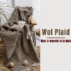 Ladira 100% Wol Plaid – Bruin – 130×170 cm