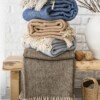 Ladira 100% Wol Plaid – Bruin – 130×170 cm