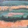 Landschap schilderij - mixed media - oranje blauw