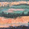 Landschap schilderij - mixed media - oranje blauw