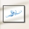 Poster – Octopus in Delfts blauw aquarel