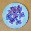 Rond Gouache Schilderij, Hortensia Bloemen