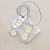 Sieradenset echte bloemen in Glas in lood/Tiffany. Hanger en oorhangers